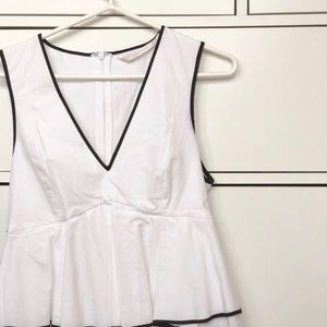 White peplum top